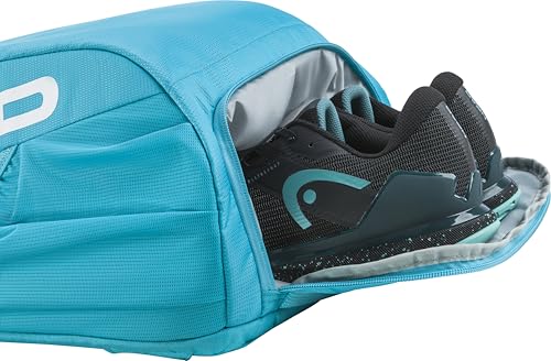 HEAD Tour Tennis Backpack 25L - Holds 2 Racquets, Shoe Compartment, Phone Pocket, Water Bottle & Ball Can Pockets - color: Blue