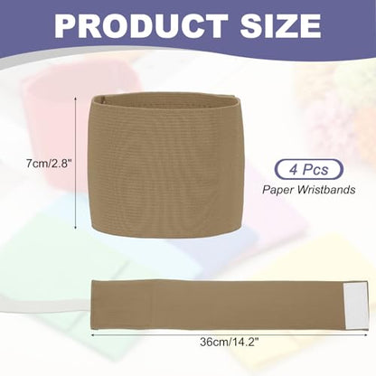 Soccer Captain Armband, Elastic Wrist Arm Bands Adjustable Player Team Leader Anti-Slip Badge Sports Accessories-Fit - color: Light Brown