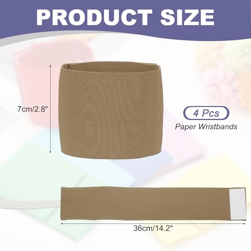 Soccer Captain Armband, Elastic Wrist Arm Bands Adjustable Player Team Leader Anti-Slip Badge Sports Accessories-Fit - color: Light Brown