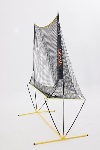 Portable Net & Carbon Fiber Pickleball Paddle ，Smart Recycling Net for Pickle Ball, Tennis, Baseball Practice Equipment ，Collapsible Pickleball Trainer for Indoor/Outdoor