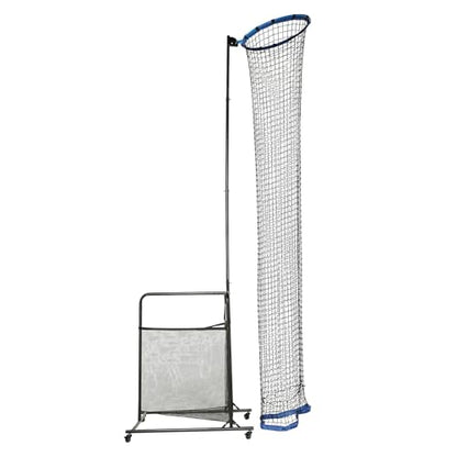 Volleyball Training Net with Ball Bag,Setter Target Net Rebounder,Practice Serve Spike Collect System,Adjustable Height Indoor Outdoor Solo Aid,Foldable Cart Storage for Club School Home Drills