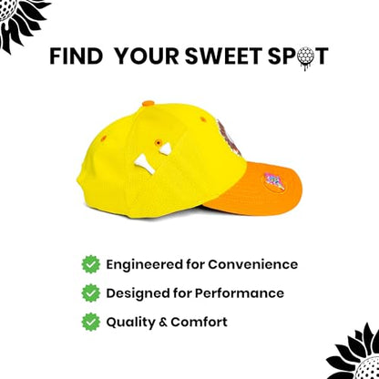 Ladies Adjustable Hats - Tee Holder with Tees & Bill Magnet with Ball Marker - 100% Custom Made - color: Sunny Dayz, style: Center