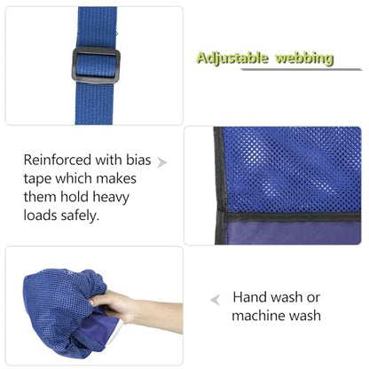 BeeGreen Mesh Drawstring Bag Swim Backpack for Beach Pool Sports Gym Draw String Cinch Bags for Swimming Soccer Basketball Gear Blue - color: Blue