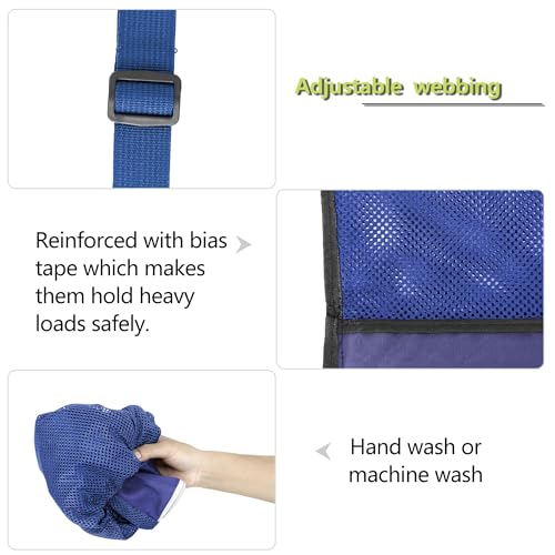 BeeGreen Mesh Drawstring Bag Swim Backpack for Beach Pool Sports Gym Draw String Cinch Bags for Swimming Soccer Basketball Gear Blue - color: Blue
