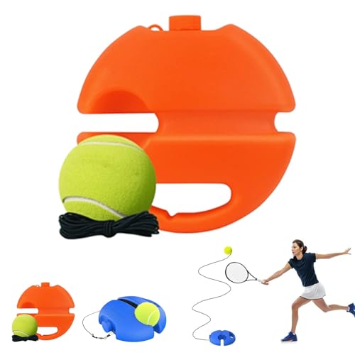 IBHOO Tennis Ball Training Baseboard, Tennis Practice Rebounder, Portable Tennis Trainer for Self Training, Anti Skid Treatment at the Bottom, for Backyard Home - color: Orange