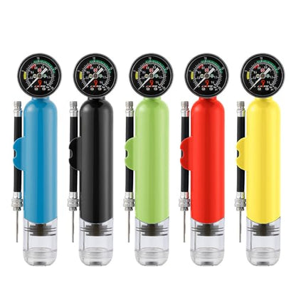 Portable Air Pump, Waterproof Handheld Air Pump with Pressure Gauge for Basketballs Soccer Balls and More