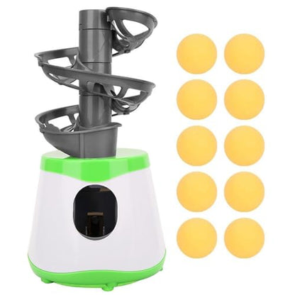 Portable Table Tennis Robot Automatic Training Machine with 10 Balls Lightweight Design for Beginners Practice Skill Development
