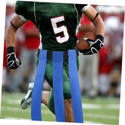 WOONEKY 2pcs Flag Football Belts for Boys and Girls Youth Rugby Waist Flags Belts Set Multi-use Football Game Supplies