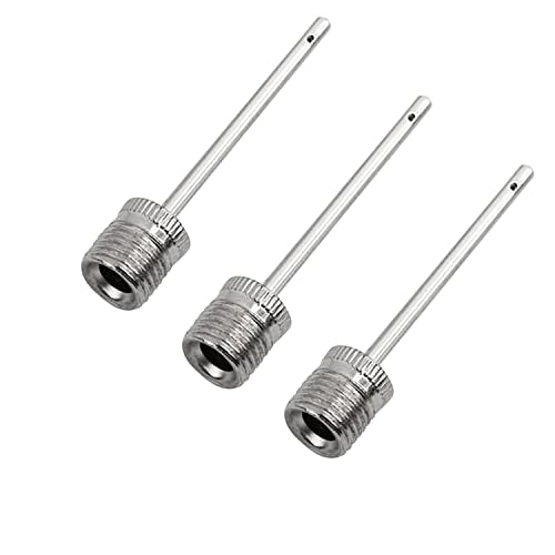 Mobi Lock 3 Pcs Ball Pump Inflation Needle - Stainless Steel Air Pump Needles - Ideal for Blowing Up Football, Basketball, Volleyball, and All Other Sports Balls