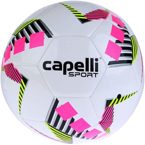 Capelli Sport Soccer Ball, Star Cubes Team Soccer Ball for Outdoor and Indoor Training - color: Neon Pink, size: Size 5