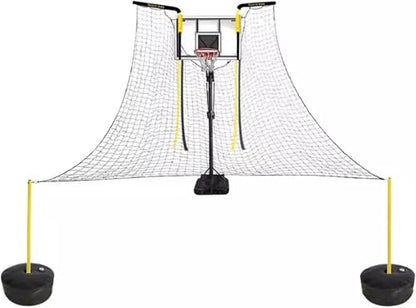 Basketball Practice Network Basketball Return Net Attachment for Hoop, Portable Ball Guard Defensive Net System Rebounder, Defensive Net System Basketball Shooting Aid