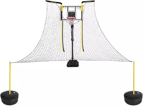 Basketball Practice Network Basketball Return Net Attachment for Hoop, Portable Ball Guard Defensive Net System Rebounder, Defensive Net System Basketball Shooting Aid