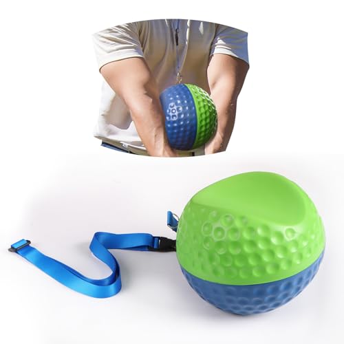 Amy Sport Golf Ball Training Aid with Adjustable Lanyard, Convenient Portable Impact Balls & Teaching Posture Correction Trainer for Men Women Beginner Golfer - color: Green-Medium