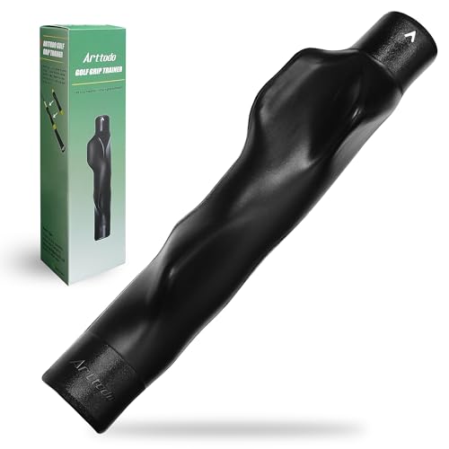 Golf Grip Trainer, Right or Left Handed Golf Training Aid for All Levels of Golfers - Fix Hand Position & Grasp, Master Correct Grip Posture, Golf Accessories - color: Black-1 Pack, size: Right Hand