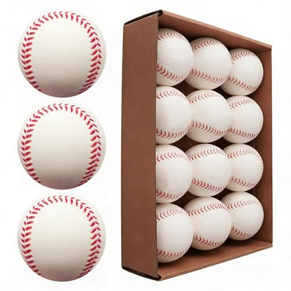 GKK 12pack Pitching Machine Baseballs 9inch 3.5oz PU Material Ball for TeenagersTo Practice Hitting and Fielding Practice