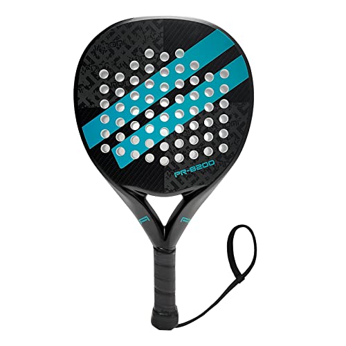 Padel Racket Carbon Fiber Surface with EVA Memory Flex Foam Core Lightweight Padel Racquet - color: sky-blue