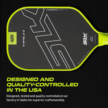 Selkirk Sport SLK Halo Raw Carbon Fiber Pickleball Paddle | Power, Pro and Control Pickleball Paddles | T700, 18K Ultraweave, Aramid Fiber LinkWeave | Designed & Controlled in USA - color: Power | Green | 2025, size: XL (Elongated Shape)