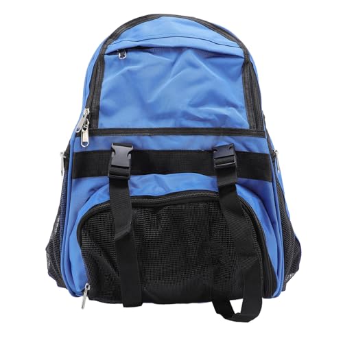 Zunate Large Capacity Sports Backpack, Oxford Cloth Tool Bag with Mesh Pockets for Basketball and Football, Insulated Side Pockets, Red - color: Blue