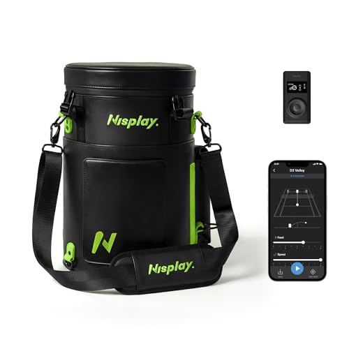 L1 Tennis Ball Machine, Ultra Light 6KG Backpack Design, Dual Control via APP & Remote, up to 50 Balls Capacity, 2–3 Hours Battery Life,Adjustable Speeds & Oscillating - color: Black