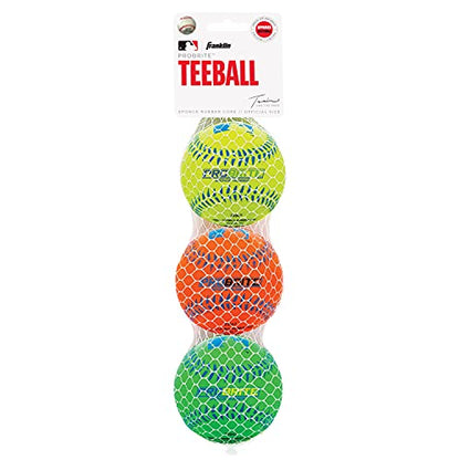 Franklin Sports - Pro Brite - Neon Rubber Teeball - MLB - Youth Tball - Baseball + Softball - Indoor & Outdoor Use - style: 3 pack