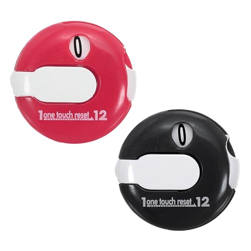 PATIKIL Golf Score Counter, Mini Golf Shot Stroke Attachment Counter Clicker Clip for Golfers Glove Bag Hat - color: Pink White/Black White