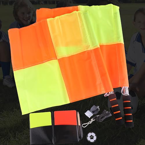 VolksRose Football Referee Card Set, Sport Warning Referee Red Yellow Cards, Sports Referee Kit Bag Red Yellow Cards with Wallet Score Sheets Pencil for Football Soccer Basketball Match School