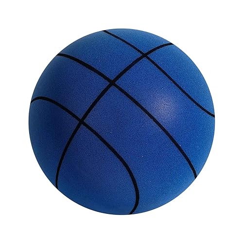 Silent Basketball, 2026 Quiet Basketball Indoor, Silent Basketballs Dribbling Indoor, No Noise Foam Basketballs for Quiet Dribbling and Indoor Training Activities - color: Blue, size: 18CM