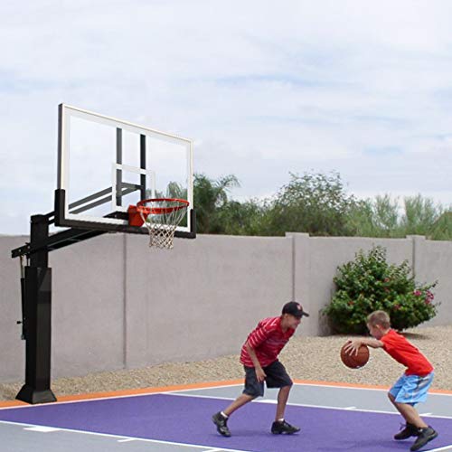 Breakaway Basketball Rim, Heavy Duty Flex Rim Replacement 5/8-In, Standard Goal Reinforced Mounting Bracket Fit Most Size Backboards Indoor and Outdoor - style: 1-spring basketball rim