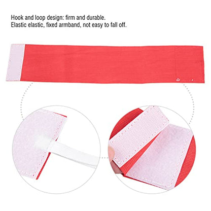 Captain Armband for Soccer Football Team Leader Adjustable Wristband Breathable Sports Training Accessory for Players Game Match Practice Men Women Youth