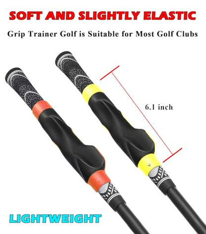2 Pcs Golf Grip Trainer, Golf Training Aid Right Hand, Lightweight Golf Swing Trainer, Grip Trainer Golf Club to Help Train Correct Hand Position