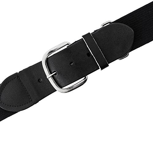 Champion Sports Baseball & Softball Belt – Stretch Fit Uniform Belt for Youth & Adult Players, Multiple Colors - color: Black, size: Adult (22-46 Inches)
