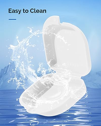JMU Retainer Case with Vent Holes Orthodontic Storage Case Travel Box for Aligner & Mouth Guard (2 Pcs, White and Pink) - color: White/Pink