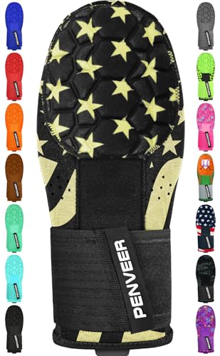 Baseball Sliding Mitt Youth & Adult, Sliding Glove for Baseball, Softball Sliding Guard, Left and Right Hands - color: V-Gold Flag, size: Youth