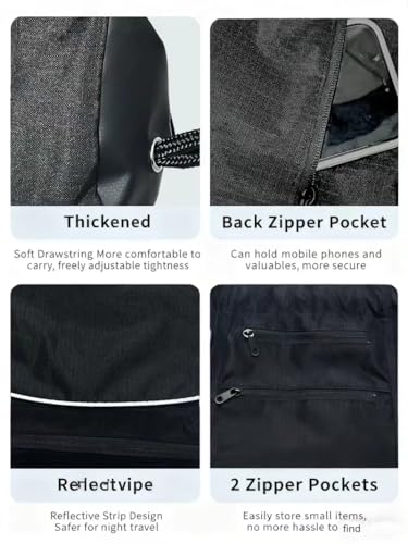 SSZYace Basketball Backpack for Boys Men Women Drawstring Backpack Basketball Bag - color: Black