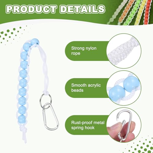 Golf Beads Counter, Golf Ball Beads Bracelet Count Stroke Score Acrylic Sports Keeper Putting with Hook for Golfer