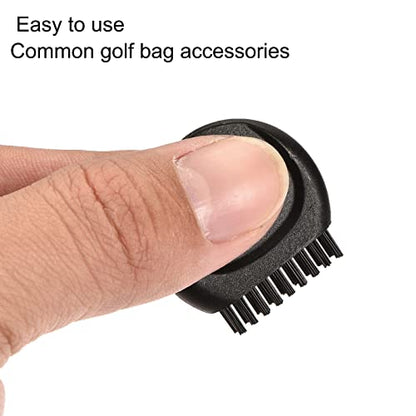 MECCANIXITY Mini Golf Club Brush Pocket Dust Groove Cleaner - color: Black