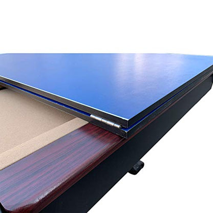 RACK Virgo Table Tennis Conversion Top for Billiard/Pool Table 4 Piece– Indoor Ping Pong Tabletop - color: blue