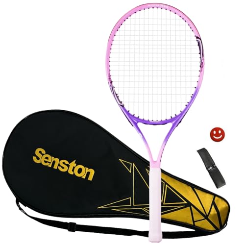 Senston 19" 23" 25" Kids Junior Tennis Racquet for Kids Children Boys Girls Tennis Rackets with Racket Cover - color: Pink, size: 25 inch