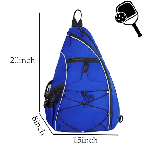 Goloni Pickleball Sling Bag for Men Women, Lightweight Pickleball Backpack with Fence Hook - color: Blue