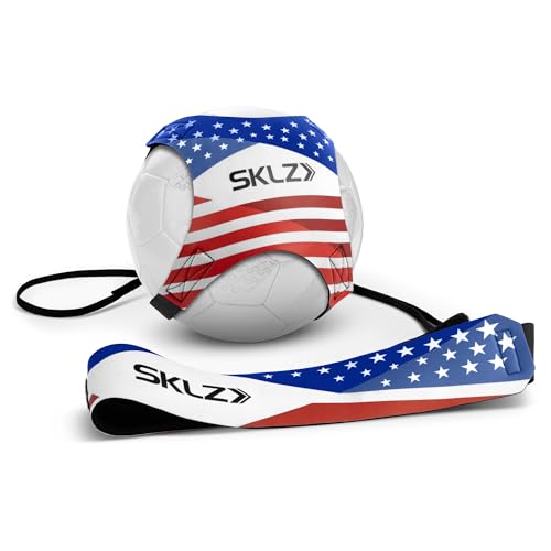 SKLZ Star-Kick Solo Soccer Trainer - Hands-Free Kicking & Passing, Adjustable Cord & Waistband, Youth Training Aid, Improves Ball Control, Fits Soccer Ball Sizes 3–5, USA