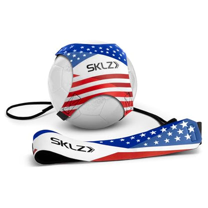 SKLZ Star-Kick Solo Soccer Trainer - Hands-Free Kicking & Passing, Adjustable Cord & Waistband, Youth Training Aid, Improves Ball Control, Fits Soccer Ball Sizes 3–5, USA