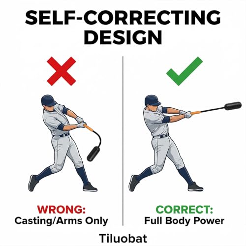 Baseball Hitting Trainer Set -Train Batting Skills with Centrifugal Force & Rope Baseball Swing Trainer bat Includes 12 White Training Softies
