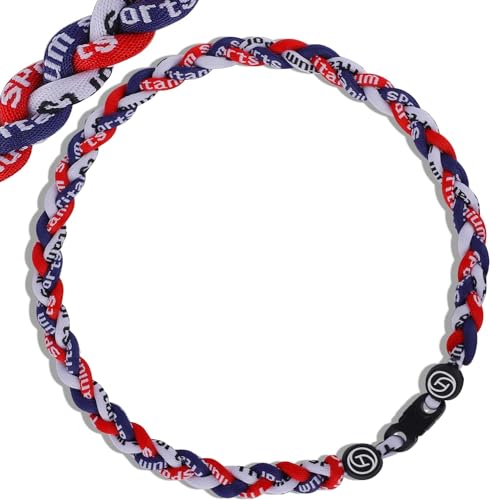 Premium Baseball Necklaces w/Fashion Three Color Rope Braided Tornado, A Sporty Gift Idea, Great Gift Giving for Sports Fans, Baseball Players, Parties, Gameday, Birthday