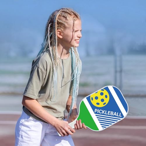Pickleball Paddles, USAPA Approved Lightweight Rackets， Fiberglass Surface Pickleball Set of 2，Suitable for Men Women - color: White