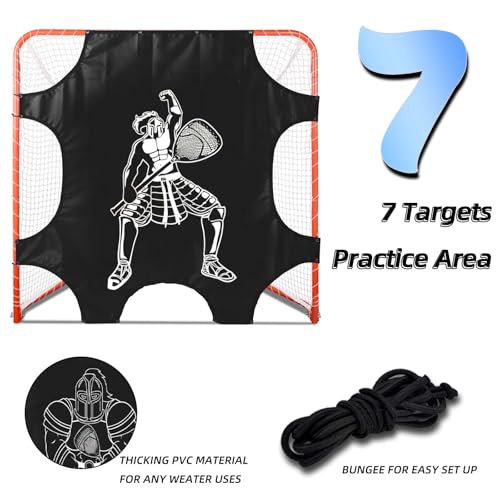 Kapler Lacrosse Goal Shooting Targets - 6x6ft Corner Target for Shooting Practice - Lacrosse Gifts for Boys and Girls - Fits Official Size Goals