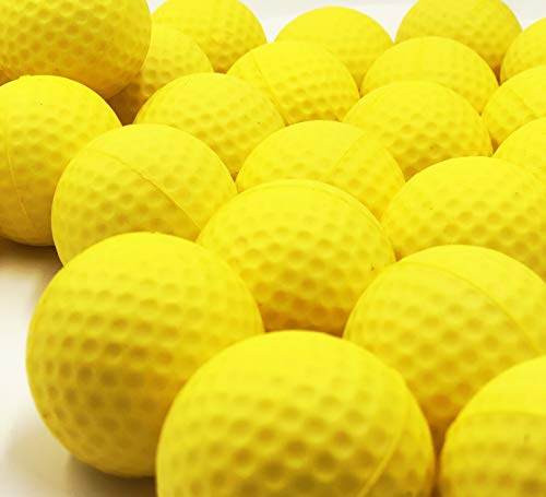 100pcs Yellow Golf PU Ball Foam Ball Restricted Flight Balls Practice Golf Training aids