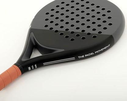 LAPAT Padel Racket with Cover Bag - Carbon Surface with EVA Memory Foam- Paddle Tennis Racquets Lightweight - POP Tennis - color: Carbon Oslo