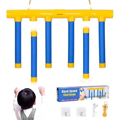 Reflex Drop Sticks Challenge Game, 2026 Upgrade Hand Eye Coordination Training Toy, Hand Speed Challenge Reaction Game, Catching All Drop Sticks for Adult- 3 Adjustable Speed
