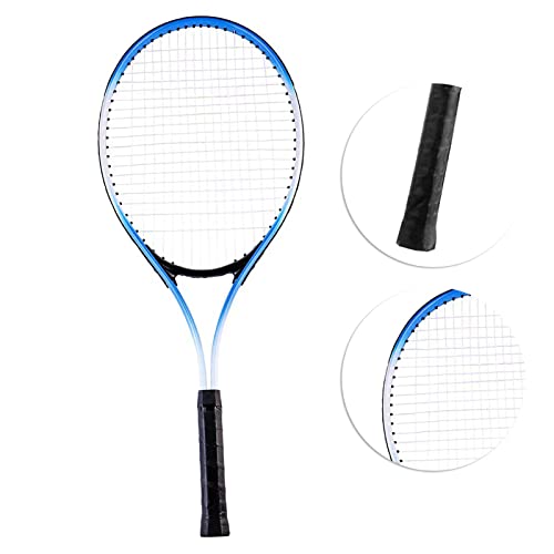 27-inch Beginner Tennis Racque for Adult - Light Adult Singl Racquet Set for Women Men with Carry Bag - color: Blue