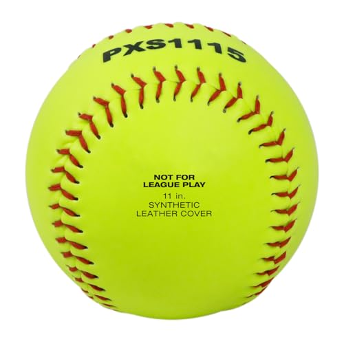 PHINIX Slow-Pitch Softballs Cork Core 11" & 12" Options Great for Practice + Training